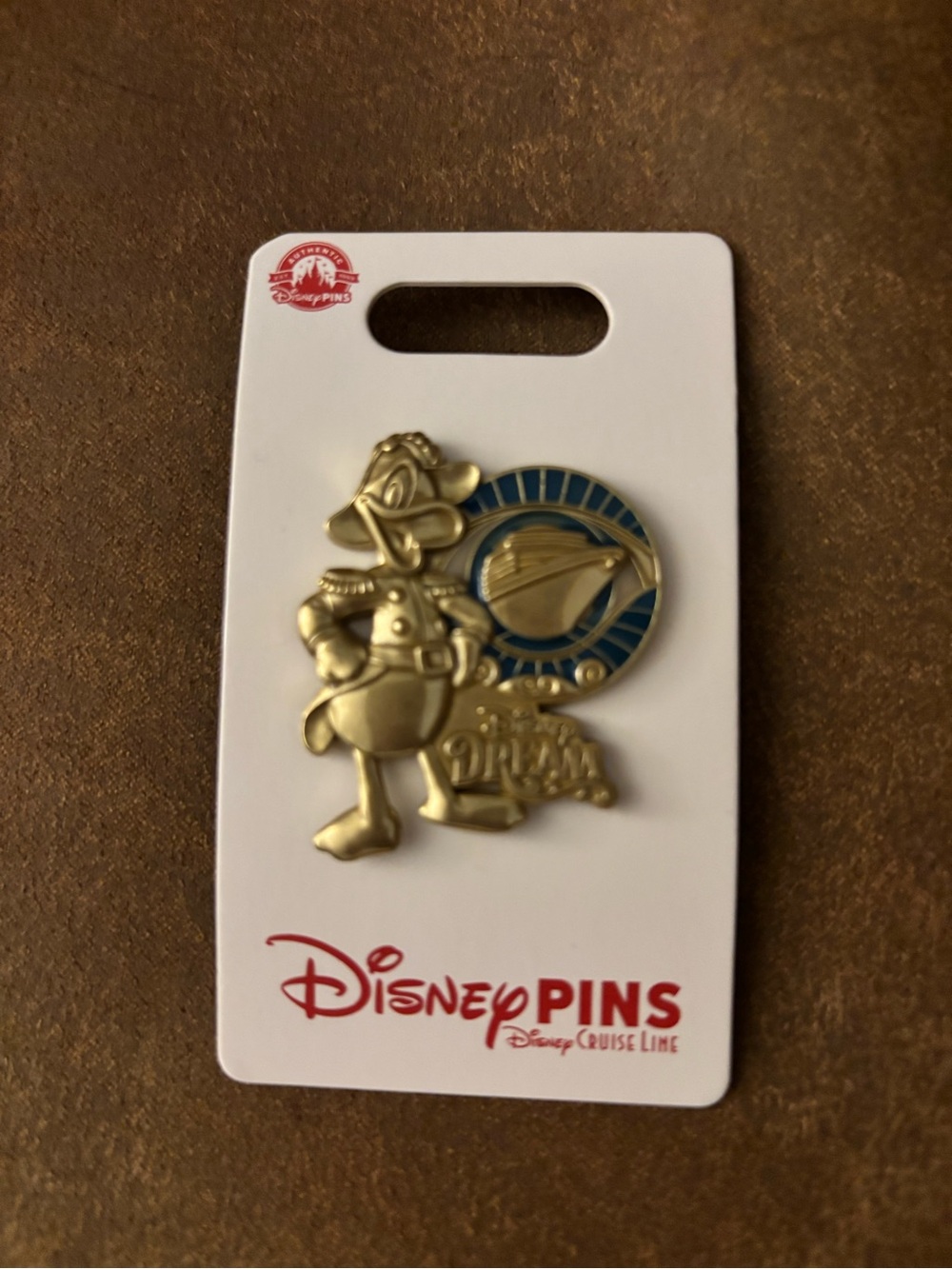 Disney Cruise Line Donald Duck Gold
Tone Pin with Blue Accent